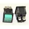 INTERRUPTOR BIPOLAR VERDE 230V 16A 30x22mm